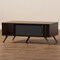 Baxton Studio Naoki Grey and Walnut Finished Wood 1-Drawer Coffee Table 168-10754 - alternate 2